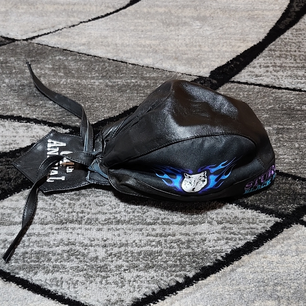 STURGIS BLACK LEATHER WOLF/FLAMES GRAPHIC 64TH ANNUAL MOTORCYCLE RALLY HEADWRAP
